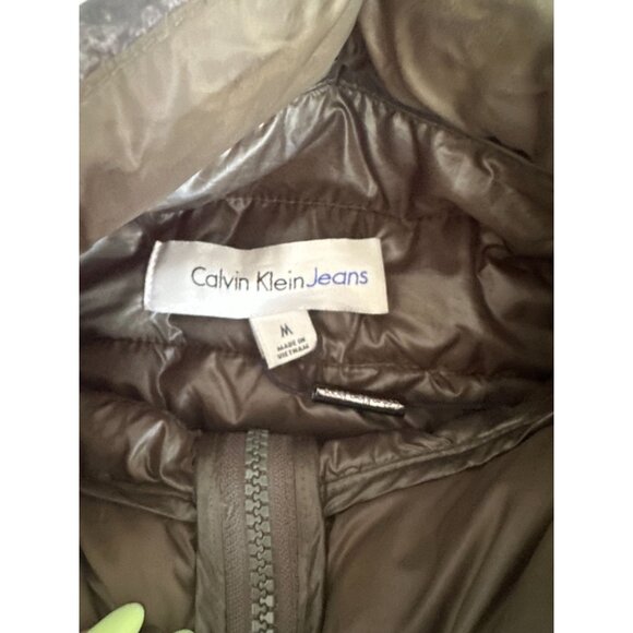 CALVIN KLEIN JEANS Men's Camo Green Puffer Jacket Size Medium NEW NWOT - Picture 5 of 7